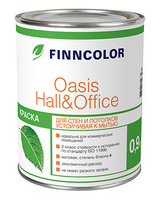 Краска Финнколор Холлы и Офисы моющаяся для стен и потолков 0.9, бесцветный Finncolor