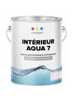 Винсент Интериор Аква 7 краска для влажных помещений 2.25, белый Vincent