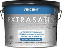 Винсент Экстрасатин полуглянцевая, влагостойкая краска 0.8, белый Vincent