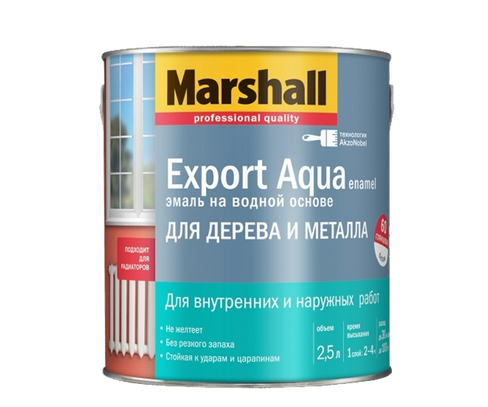 Маршал Экспорт Аква универсальная эмаль на водной основе 2.5, белый Marshall