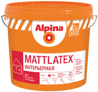 Альпина Эксперт Матлатекс краска интерьерная для стен и потолков 10, белый Alpina