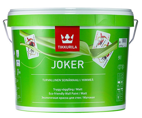 Тиккурила Джокер матовая экологичная краска интерьерная 9 бесцветный Tikkurila