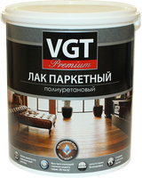 Премиум лак VGT паркетный однокомпонентный полиуретановый глянцевый, 0.9 ВГТ