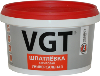 Шпаклевка VGT универсальная для внутренних и наружних работ 1 белый ВГТ