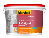Маршал Структурная фасадная краска 9, белый Marshall