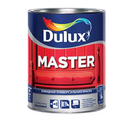 Дулюкс Мастер 30 универсальная эмаль полуматовая 0.9, бесцветный Dulux