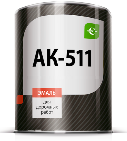 Дорожная краска АК-511 для разметки, черный, 30 кг КрасКо