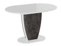 Кухонный стол Монреаль Белый глянец / Моод темный