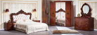 Спальня Аделаида с 4 дверным шкафом Орех Фарина глянец Арида мебель
