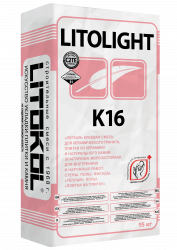 Клей для керамогранита LITOLIGHT K16 15кг