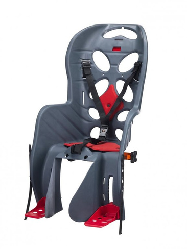 Детское велокресло HTP Desing FRAACH P, на багажник, темно-серое, до 22 кг, HTP 111 Fraach carrier gray/red HTP Design