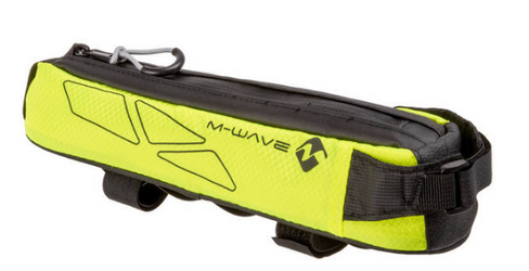 Велосумка M-WAVE, на раму, 7х8,5х29 см, влагозащита, с амортизирующей подкладкой, неоново-желтая, 5-122640 M-Wave