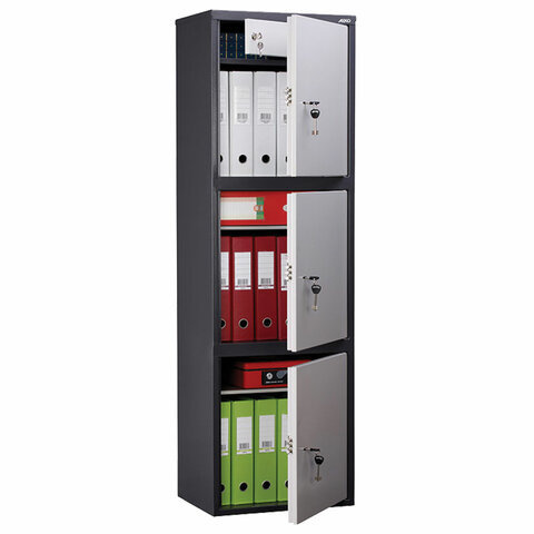 Шкаф металлический для документов AIKO SL-150/3Т ГРАФИТ 1490х460х340 мм 37 кг S10799153502