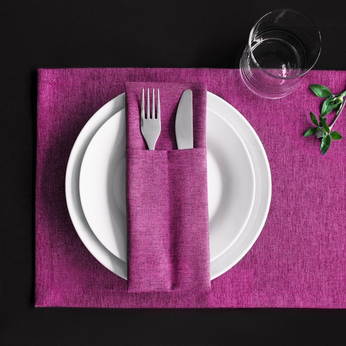 Комплект кувертов Ибица цвет: фиолетовый (10х24 см - 4 шт)