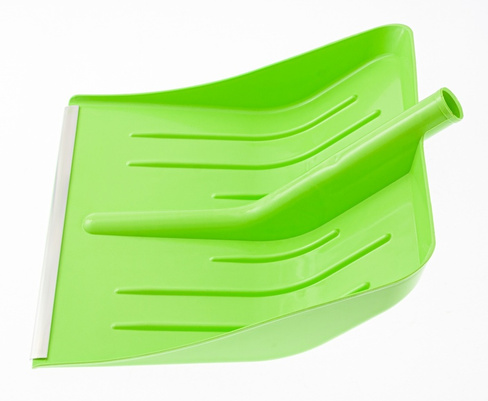 Лопата для уборки снега пластиковая, зеленая, 400 х 420 мм, без черенка, Ро