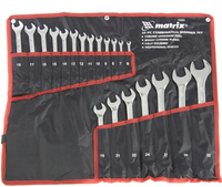 Набор ключей комбинированных 6-32 мм, 20 шт, CrV, полированный хром MATRIX