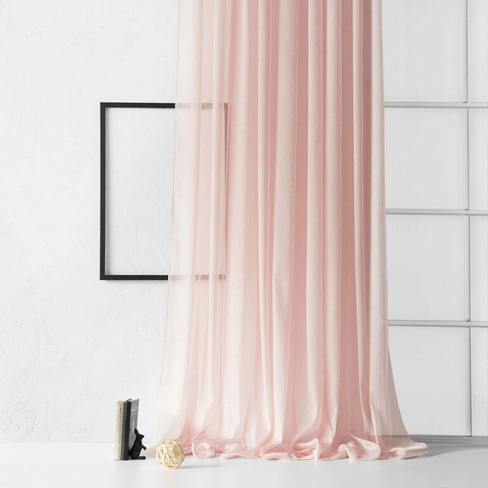 Классические шторы Лоунли цвет: розовый (300х270 см - 1 шт)