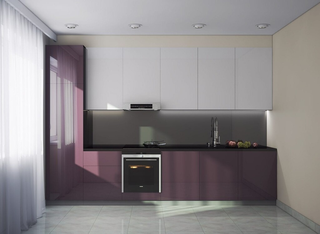 Кухня прямая 4 метра без холодильника в длину дизайн фото