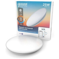 Настенно-потолочный светильник gauss Умный Wi-Fi 2050112, 25 Вт, кол-во ламп: 1 шт., кол-во светодиодов: 72 шт., 2700 К,