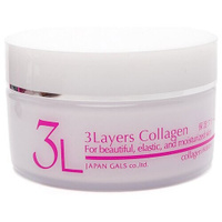 Japan Gals Увлажняющий крем 3Layers Collagen для лица, 60 мл