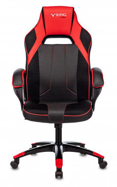 Кресло игровое Zombie Viking 2 Aero черное/красное текстиль