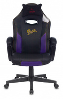 Кресло игровое Zombie HERO JOKER черное/фиолетовый экокожа с подголовником