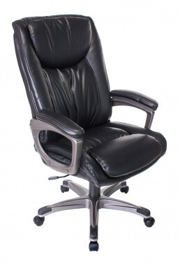 Кресло руководителя Бюрократ T-9914 черное рециклированная кожа/кожзам