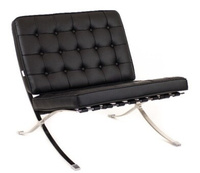 Кресло Barcelona-1 экокожа/ткань черное
