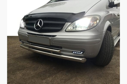 Передняя защита двойная труба Mercedes Vito\Viano W639