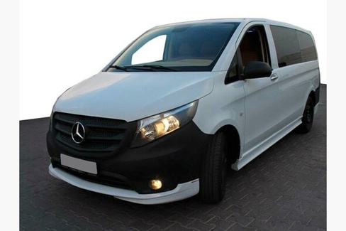 Юбка переднего бампера под покраску стекловолокно Mercedes Vito W640