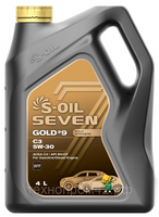 Масло моторное S-OIL 7 GOLD #9 5W30 C3 4 литра синтетика