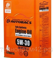 Масло моторное синтетическое AUTOBACS Fully Synthetic 5W-30 SN/CF/GF-5 4 литра