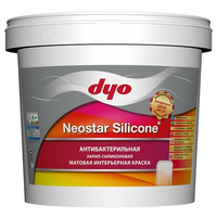 Краска акриловая DYO Neostar Silicone антибактериальная влагостойкая матовая белый 7.5 л 11.5 кг
