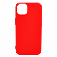 Силиконовый чехол с микрофиброй Borasco для iPhone 13 Pro Max Красный
