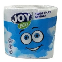 Туалетная бумага JOY Eco белая двухслойная 4 рулона