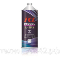 Масло для дизельных двигателей TCL Diesel, Fully Synth, DL-1, 5W30, 1л