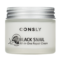 Consly Black Snail All-In-One Repair Cream Многофункциональный крем для лица с муцином черной улитки, 70 мл