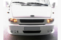 Накладка на передний бампер под покраску 4 фары Ford Transit 2003-2006