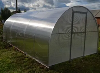 Теплица «Урожайная» размером 3х4 метра с поликарбонатом толщиной 4 мм и комплектом саморезов.