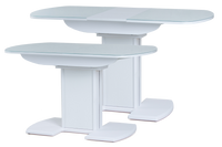 Стол "Гала 21" МАТОВЫЙ / OPTIWHITE, размер 80*120 (+30)см