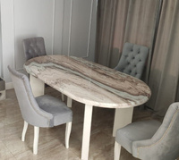 Обеденный стол из мрамора Палисандро