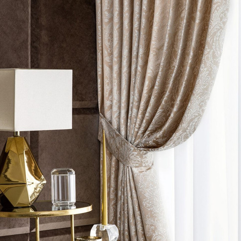 Классические шторы Молинеро цвет: золотой (260х300 см - 2 шт)