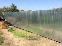 Забор из профлиста высотой 1.2 - 1.4 метра "Оцинкованный"