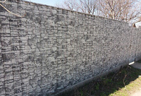 Забор из профлиста высотой 1.7 - 1.8 метра под "Камень"