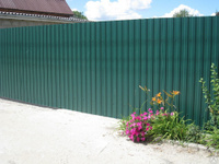 Профлист забор для дачи 1.8 м высота "Зеленый"