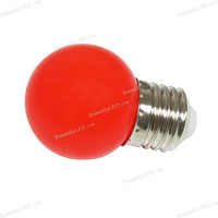 Лампа шар 45 2W LED E27 красный арт RL-B-E27-G45-2W-R