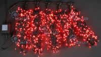 Комплект гирлянды на дерево Rich LED 5 Нитей по 20 м 1000 led статика черный пр. красный артRL-S5x20-B/R