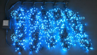 Комплект гирлянды на дерево Rich LED 5 Нитей по 20 м 1000 led статика черный пр. синий артRL-S5x20-B/B
