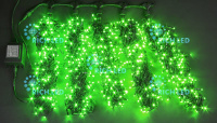 Комплект гирлянды на дерево Rich LED 5 Нитей по 20 м 1000 led статика черный пр. зеленый артRL-S5x20-B/G