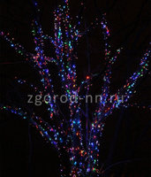 Гирлянда RGB на дерево 3х20 м силиконовый пр., прозрачный пр.арт KDD600-10-1RGB